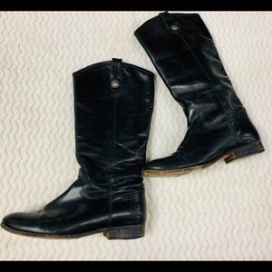 Frye Melissa Button Tall Leather Boots Size 9